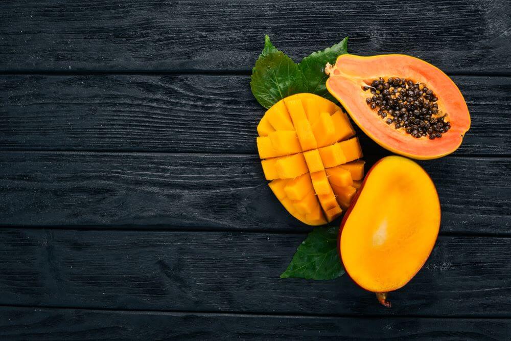 mango y papaya ricos en vitamina A