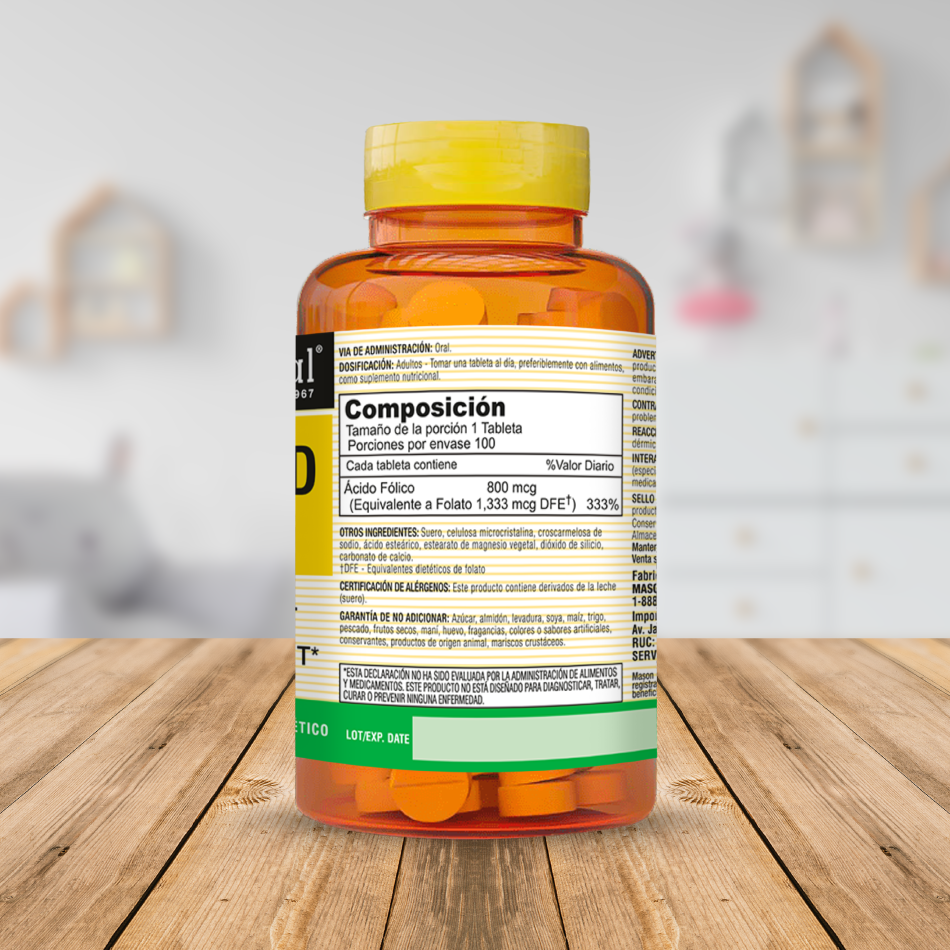 Best Naturals Ácido Fólico 1000 Mcg 240 Tabletas Paquete 3 | Meses Sin Interés - Foto 2